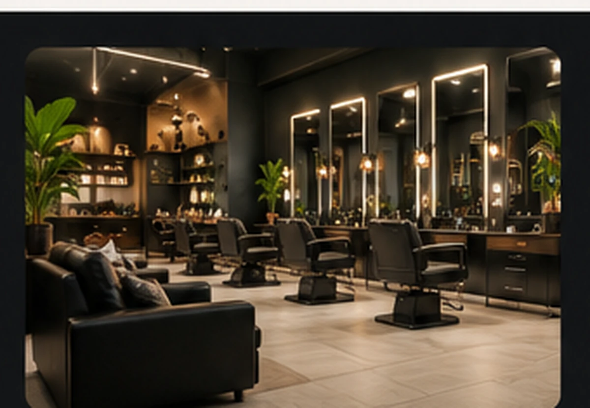 The modern Velocity Cutz salon interior